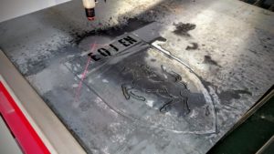 Ferrari logo metal cutting plasma