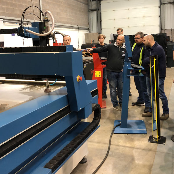 Swift-Cut UK open day October 2019 of the Swift-Jet CNC plasma cutting table