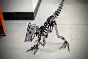 EE.UU. Swift-Cut out dinosaurio esqueleto de metal recortado
